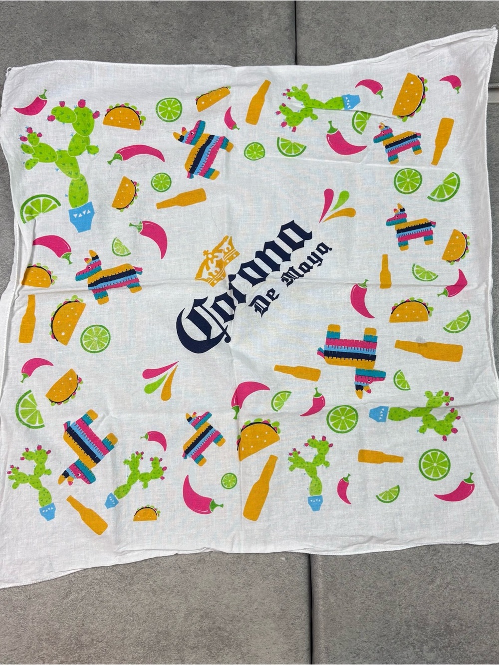 Corona white bandana
